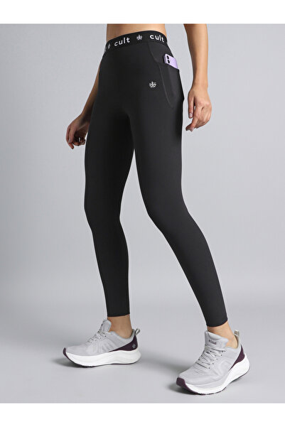 Cult By Styli Women Black Move Easy Leggings with Pocket