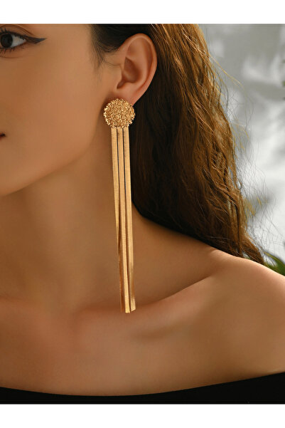 Take Two By Styli Women Long Tassel Chain Earrings