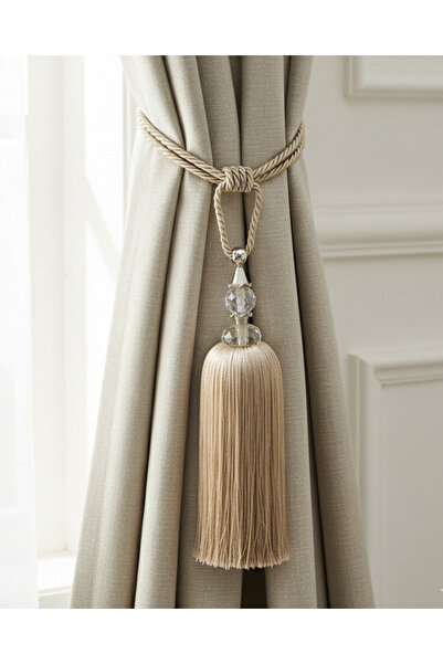 REDTAG ربطة عنق بيج مع شرابة مزدوجة