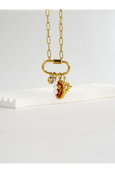 Take Two By Styli Women Gold Charm Pendant Necklace