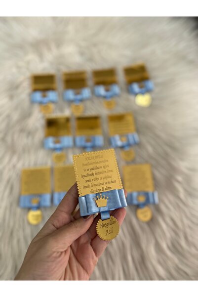 SHOOP Gold gümüş eenk üzerinde dua yazan bebek magneti 10 adet