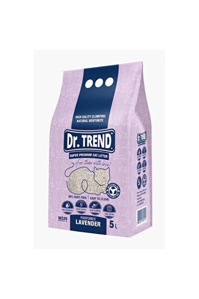 Dr.Trend Premium Asternut igienic bentonita pentru pisici - Lavanda, 5L