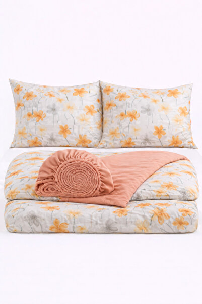 İQON Σεντόνι με λάστιχο lı Σετ παπλωματοθήκης Διπλό Zmbk Trncu-243 Otlt