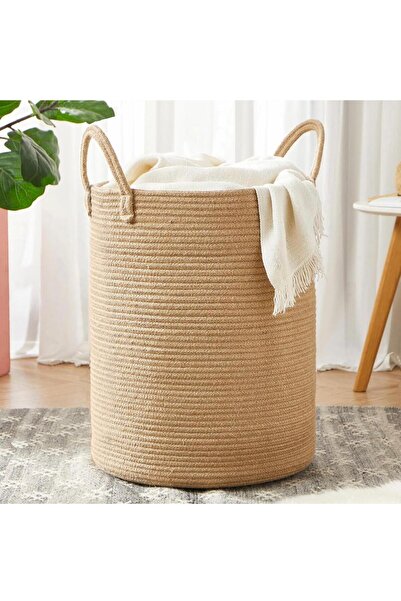 ModaCardin Jute Wicker Basket, Organizer Basket, Wicker Woven Basket 40cm X 35cm