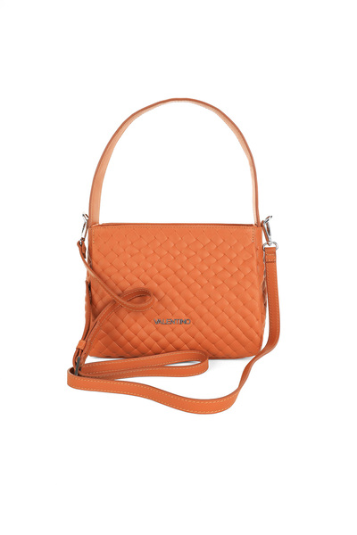 Valentino Women's Knitted Textured Leather Shoulder Bag - Tan