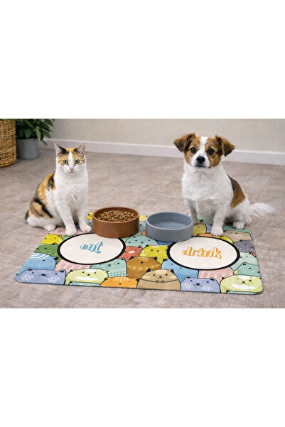 SoGood Concept Kedi Ve Köpek İçin Mama Paspası (Renkli)