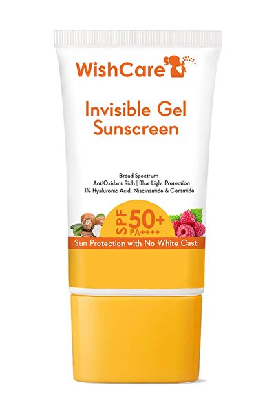 WishCare Invisible Gel Sunscreen SPF 50+ PA++++ - Ultra Light Weight, Oil Fre...