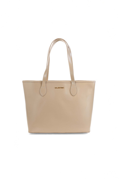 Valentino حقيبة كتف نسائية من الجلد - بيج