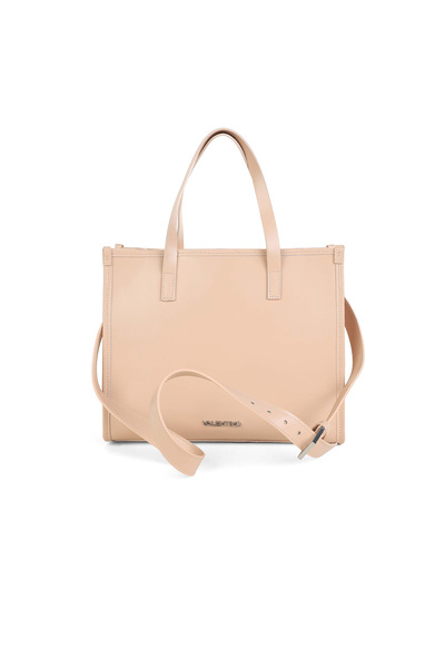 Valentino Women's Smooth Leather Tote Shoulder Bag - Powder