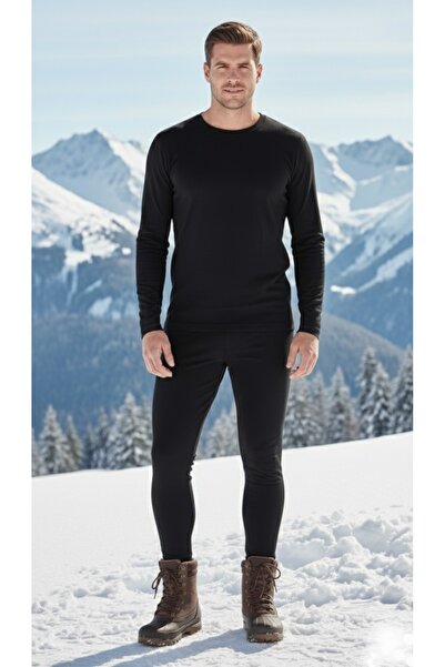 JAKC WAYS Set de lenjerie termică pentru bărbați, bluză și pantaloni, set termic