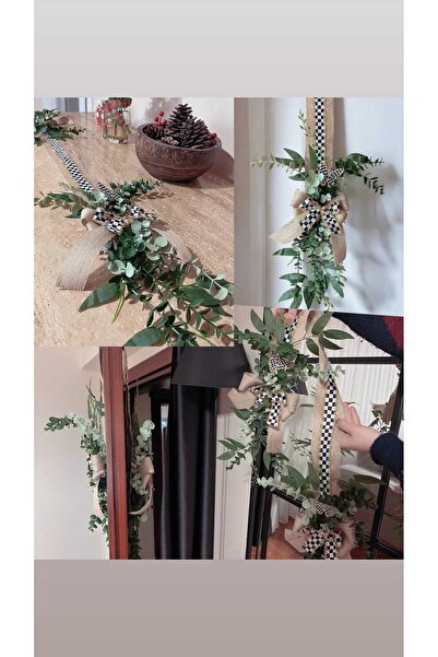 ecrella çift taraflı kapı süsü masa dekoru çok amaçlı dekor ürünü okaliptus d...