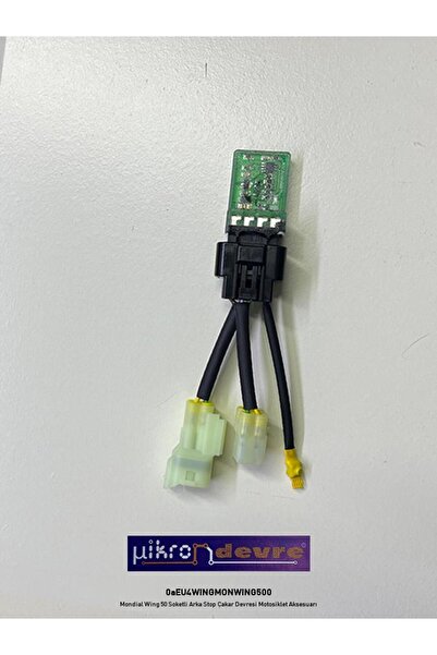Mikron Devre Mondial Wing 50 Uyumlu Soketli Arka Stop Çakar Devresi Motosikle...