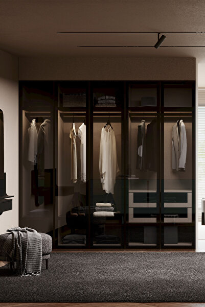 Enza Home Odena 2 Kapaklı Gardrop - Çekmeceli Modül