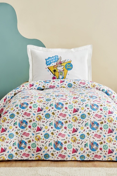 Looney Tunes مجموعة كاراكا هوم سمر فايبس الفردية من قماش البيكيه