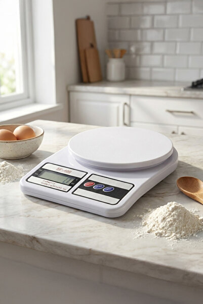 Vadi Dijital Mutfak Terazisi 10 Kg Hassas Elektronik Tartı Lcd Ekran SF-400