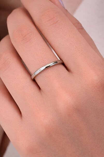 BY YASİN TOPÇU Thin Classic Steel Ring |   Number 18