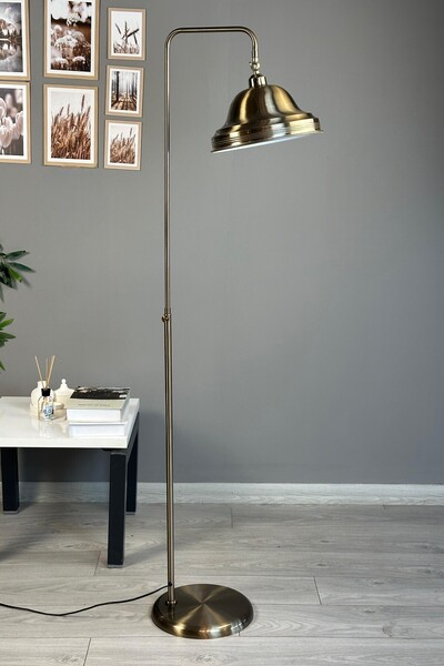 Bamyum Ulmete N Gövde Eskitme Renk Metal Lambader Modern Zemin Lambası