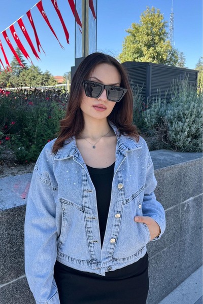 Noa&Noa Serpme Taşlı Gizli Cep Kot Ceket-Açık Mavi AÇIK MAVİ