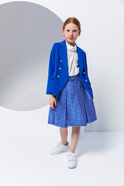 incity Jachetă elegantă pentru fete albastru cobalt albastru - SEZON NOU