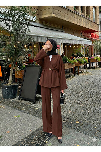 Modarana Beli Lastikli Tunik/Pantolon 2'li Takım