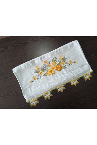 SENSSTEKSTİL 🌸3 BOYUTLU ÇİFT KIYILI iğne oyası El Işlemeli Pamuklu Havluu – ...