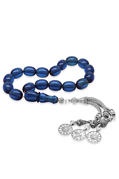 Tesbihane Ateş Kehribar Efe Tesbih - 3-Piece Whip with Non-Tarnishing Metal T...