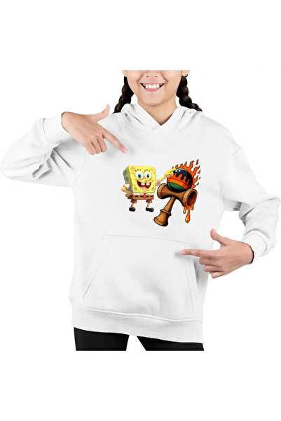 OEM Kids Girls Kendama Sweatshirt Spongebob Flames Plankton Squarepants Squar...
