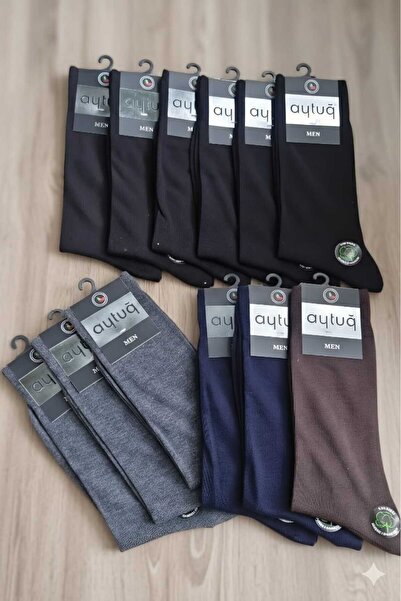 Aytuğ PAMUK SOKET ERKEK ÇORABI; %100 PAMUK; ASORTİ 12'Lİ KUTU; YAZLIK; 41-45