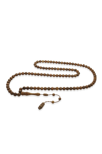 Tesbihane Natural Palm Tree - Prayer Beads - Systematic - Brown - Sphere Cut