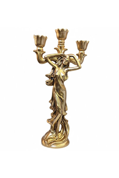 AKUA TAHTA Estetik ve Zarafetin Buluşması: Figürlü Üçlü Şamdan