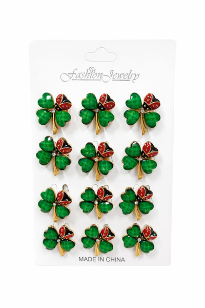 OEM Set of 12 Martisor brooches on presentation cardboard, 17x10 cm, March 1s...