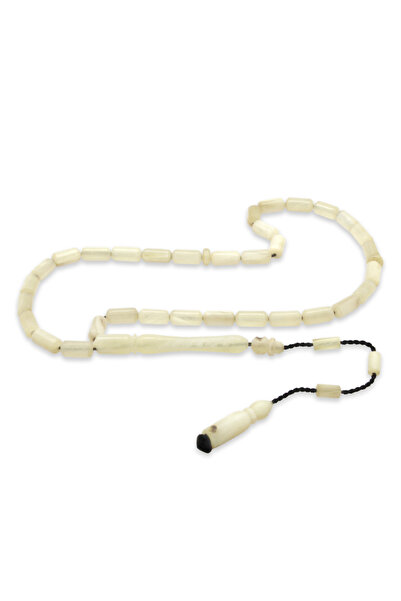 Tesbihane Koç Boynuzu Tesbih - Krem Rengi - Sistemli - Kapsül Kesim