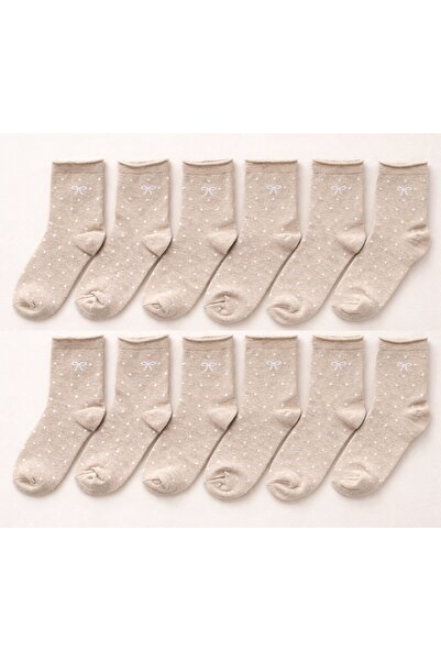 shefox 12 Pairs of Women's Ribbon Pattern Socks