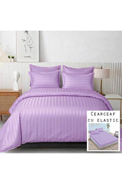 Patul Damask Bed Linen, Sulphur, 2 Persons, Double Bed, 6 Pieces, Fitted Sheet