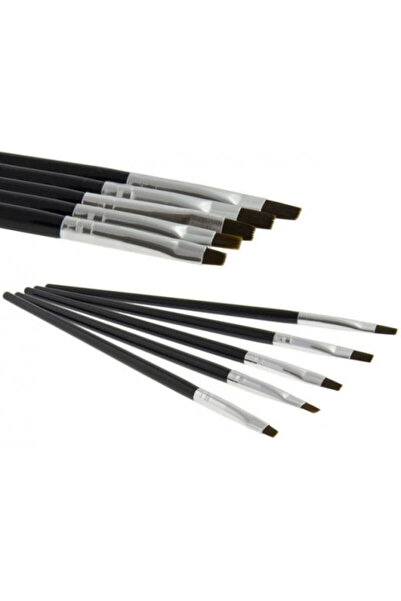 Pink Nails Black Square Set of 5 Nail Brushes