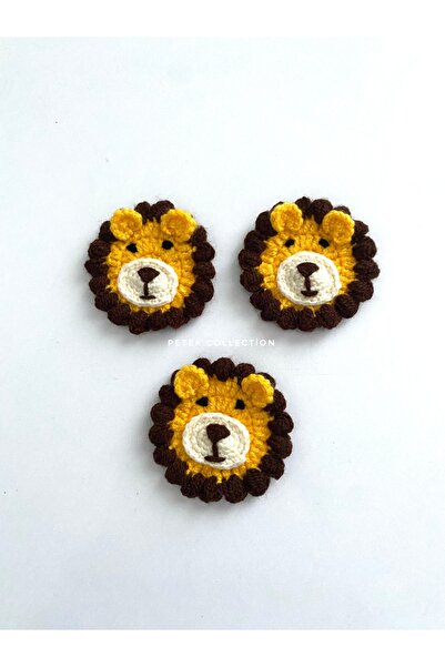 Petek Collection Knitted Lion Animal Motif (3 Pieces)