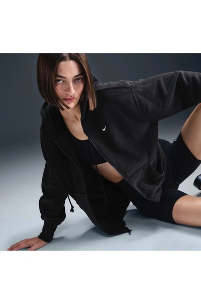 Nike Women's Phoenix Plush Full Zip Hoodie siyah sweatshirt