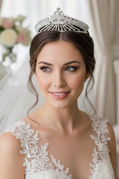 TAKIŞTIR Στέμμα νυφικού/χέννας/αρραβώνα/χρηματοκιβωτίου με πέτρες ζιργκόν