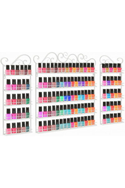 Pink Nails Wall Shelf Set White