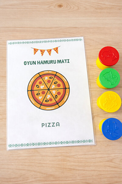 Kids Yıkanabilir/Silinebilir Oyun Hamuru Matı - 4 Adet Hayvan Figürlü Kapaklı...