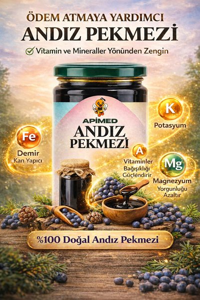 APİMED عسل الأنديز 800 جرام × 2 |   دبس العرعر الطبيعي، دعم عشبي بدون إضافات (مجموعة اقتصادية من قطعتين)