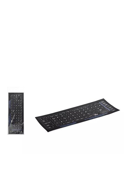HADRON HDX8259 Türkçe F Klavye Sticker Tuş Takımı - Siyah (Küçük Boyut)