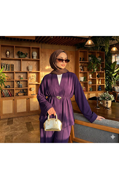 Modarana Beli Lastikli Tunik/Pantolon 2'li Takım