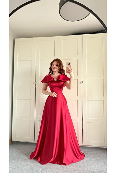 AYŞENUR DİNÇER Lovely Fiyonk Abiye Kırmızı