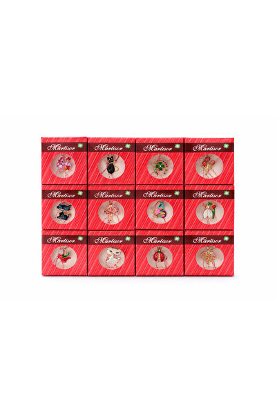 OEM Set de 24 broșe metalice cu mărțișor, diverse modele, ambalate individual...