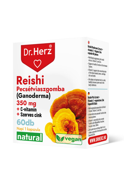 Dr Herz Capsule Reishi 350 mg + vitamina C + zinc 60 buc