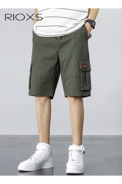 RIOXS Men's Cargo Shorts, Outdoor Quick-Drying Wide Leg Sports Shorts, Loose ...