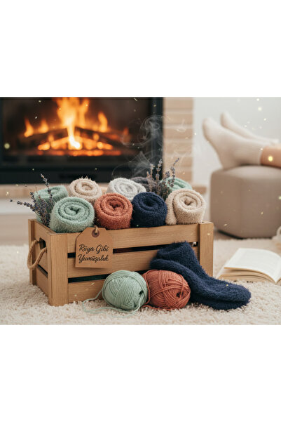 CLEWEAR جوارب نوم من فرو الأرانب الأنجورا