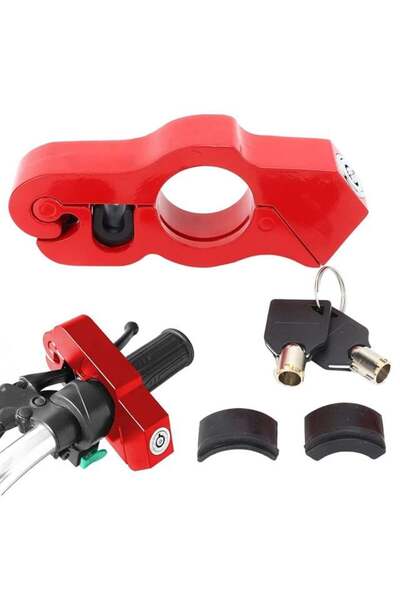 Powermaster PM-29081 Motosiklet Scooter Elcik Gidon Fren Kilidi Pratik Hırsız...