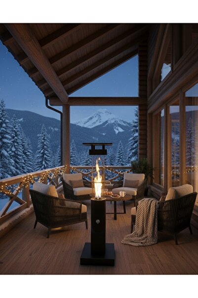 CESAN METAL Cam Pelet Soba Bahçe, Teras, Kamp - Pürmüz ve Pelet Hediye